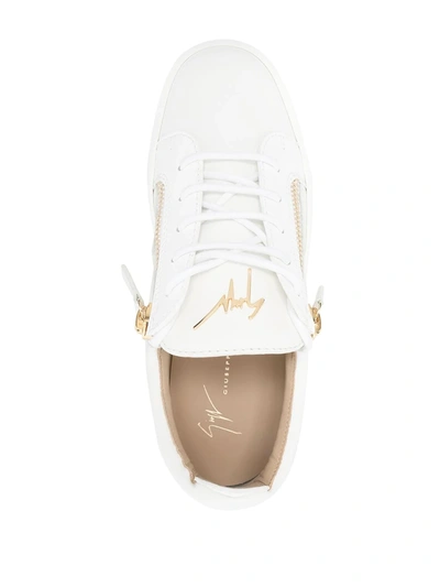 Shop Giuseppe Zanotti Gail Low-top Sneakers In White