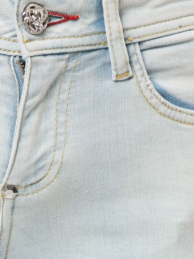 Shop Philipp Plein Neon Rock Skinny Fit Jeans In Blue
