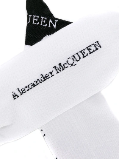 Shop Alexander Mcqueen Signature Logo Socks In White