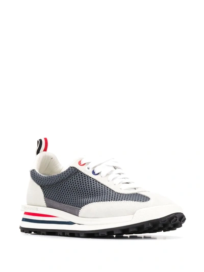 Shop Thom Browne Tech Runner Sneakers In Grey