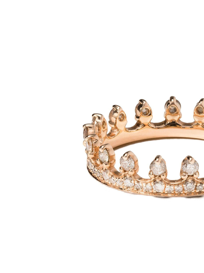 Shop Annoushka 18kt Rose Gold Crown Diamond Ring In 18ct Rose Gold