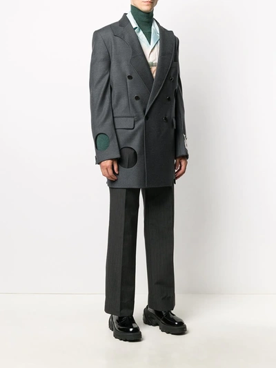 Off-white Meteor Grey Stretch-wool Blazer In Grey