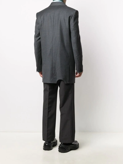 Off-white Meteor Grey Stretch-wool Blazer In Grey