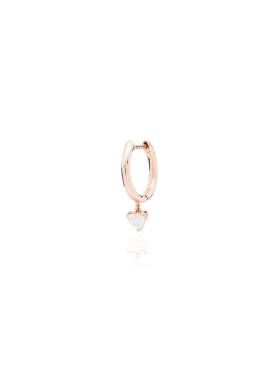 Shop Anita Ko 18kt Gold Heart-cut Diamond Hoop Earring