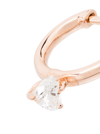 Shop Anita Ko 18kt Gold Heart-cut Diamond Hoop Earring