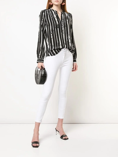 L Agence L'agence Woman Denim Cropped White Size 25 Cotton, Elastane In White