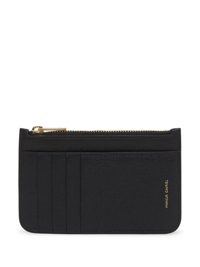 Shop Mansur Gavriel Leather Cardholder Wallet In Black
