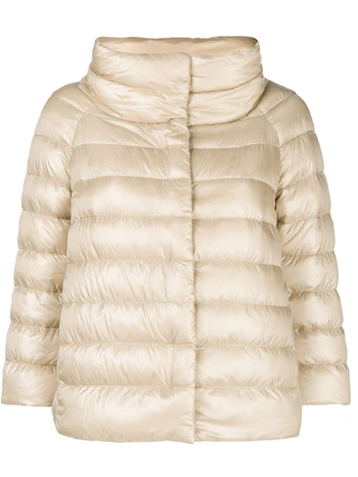Herno Quilted Sofia Jacket In Beige | ModeSens