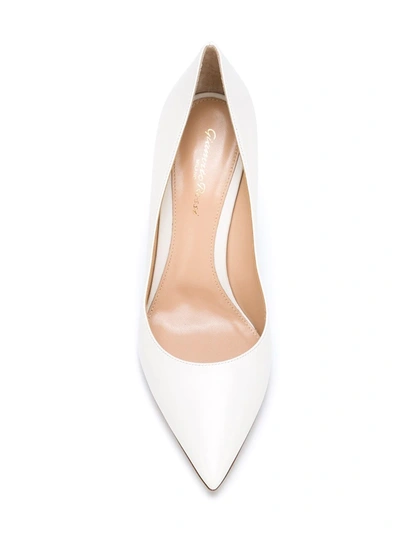 Gianvito Rossi White Patent Gianvito Pumps In White