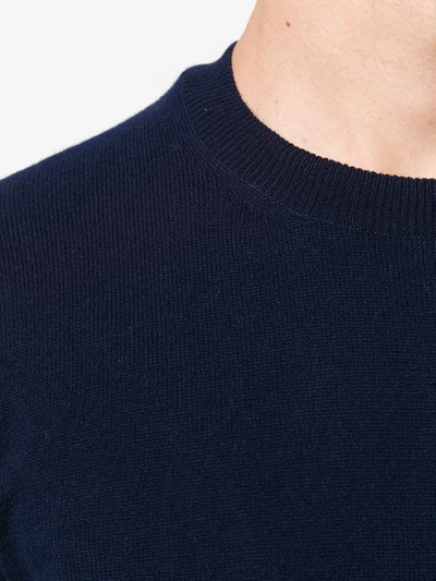 Shop Comme Des Garçons Shirt Plain Slim-fit Jumper In Blue