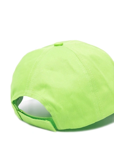 Ganni Logo-embroidered Organic-cotton Baseball Cap In 绿色 | ModeSens