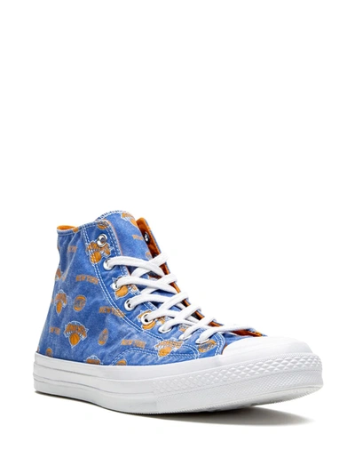 Shop Converse X Nba Chuck 70 Hi "ny Knicks" Sneakers In Blue