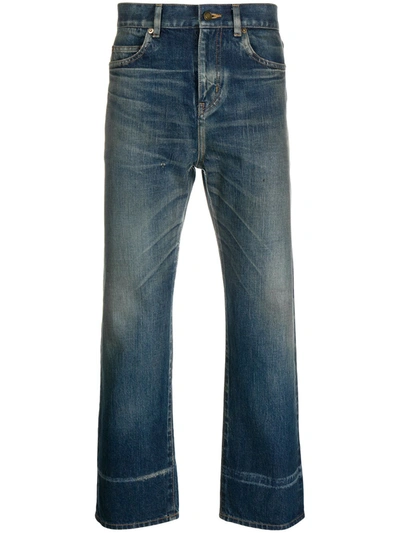 Shop Saint Laurent Straight-leg Jeans In Blue