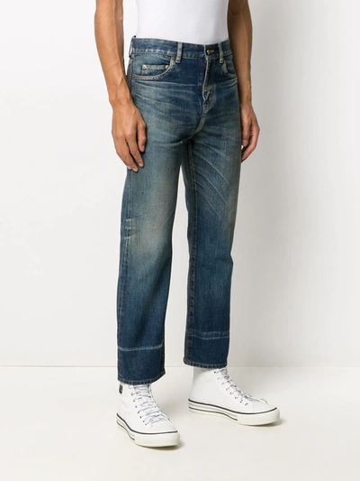 Shop Saint Laurent Straight-leg Jeans In Blue