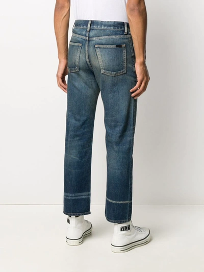 Shop Saint Laurent Straight-leg Jeans In Blue