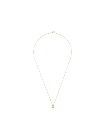 Daou 18kt Yellow Gold Kiss Diamond Pave Pendant Necklace In Gold