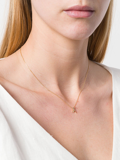 Shop Daou 18kt Yellow Gold Kiss Diamond Pave Pendant Necklace