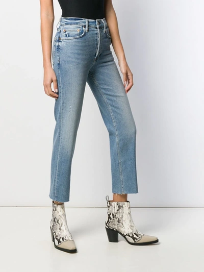 Shop Re/done Stove High-waist Jeans In Blue