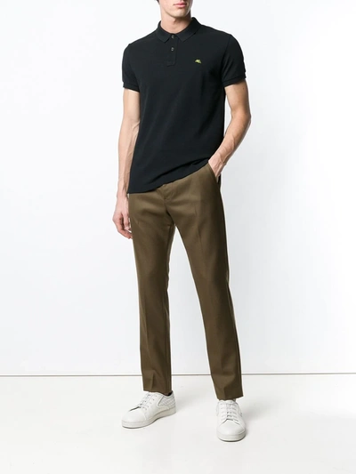 Shop Etro Logo Polo Shirt In 1 Black