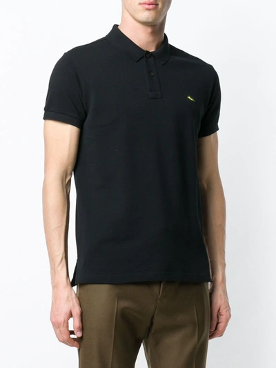 Shop Etro Logo Polo Shirt In 1 Black