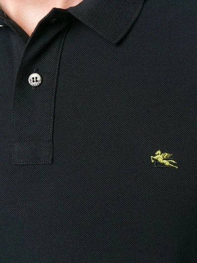 Shop Etro Logo Polo Shirt In 1 Black