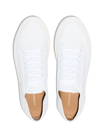 Shop Common Projects Two-tone Low-top Sneakers In White