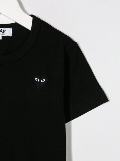 Comme Des Garçons Embroidered Logo Plaque T-shirt In Black
