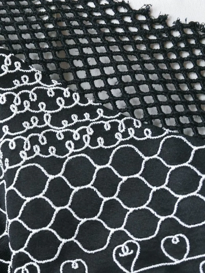 Pre-owned Chanel Panelled Embroidered Blouse In Black