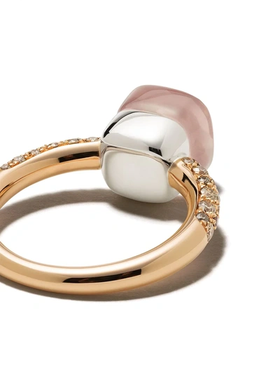 Shop Pomellato 18kt Rose Gold Diamond Stone Ring In Pink