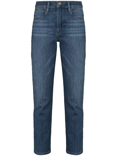 Shop Frame Core Slim-fit Jeans In Blue