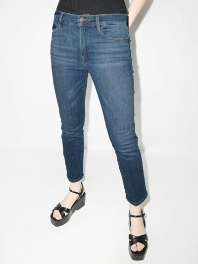 Shop Frame Core Slim-fit Jeans In Blue