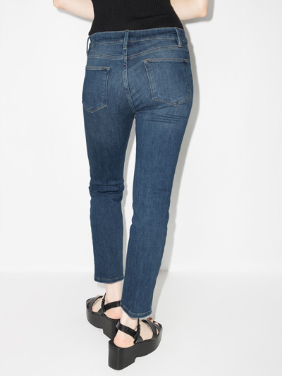 Shop Frame Core Slim-fit Jeans In Blue