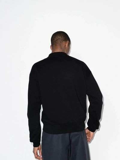 Shop Heliot Emil Graphic-print Crew-neck Sweatshirt In Black