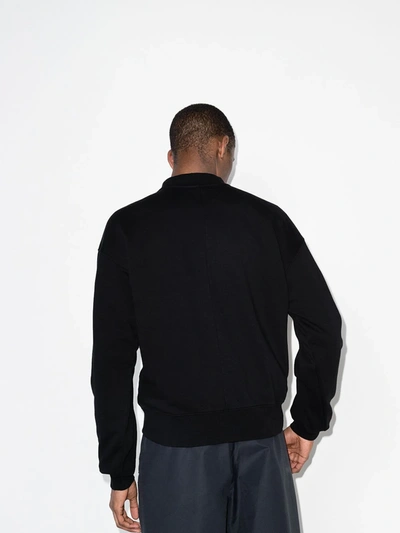 Heliot Emil Graphic-print Crew-neck Sweatshirt In Black