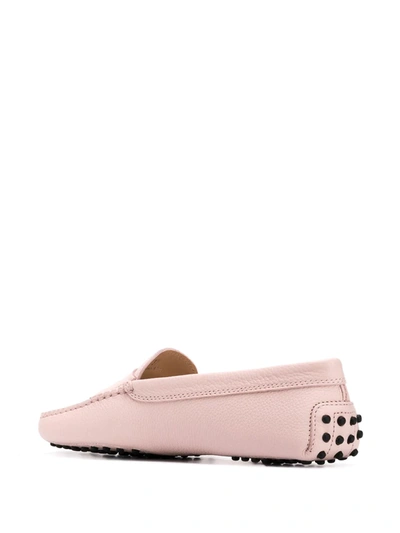 Tod's Light Pink Light Pink Gommino Leather Driving Shoes In Pink