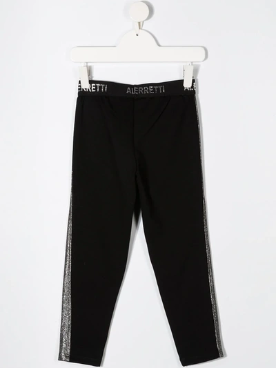 Shop Alberta Ferretti Side Stripe Track Pants In Black