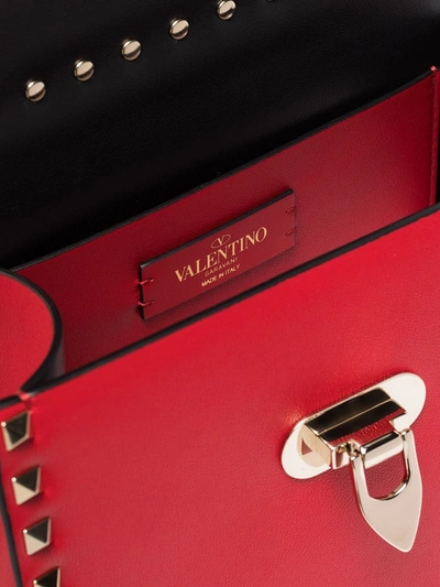 Shop Valentino Rockstud Mini Tote In Red