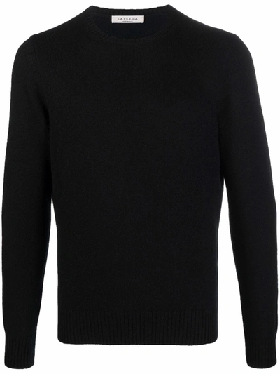 Shop Fileria Crew-neck Cashmere Jumper In Black