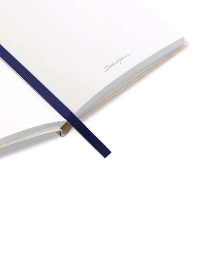 Dolce & Gabbana Small Mediterraneo-print Blank Notebook In Blau