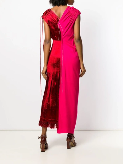 Shop Marni Wrap-around Bicoloured Dress In Pink