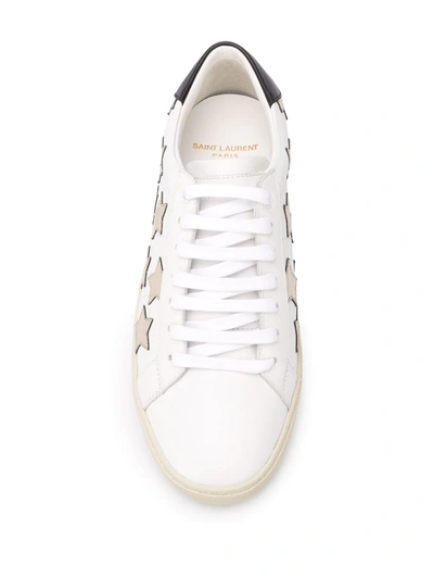 Shop Saint Laurent Court Classic Sl/06 Metallic California Sneakers In White