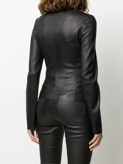 Shop Drome Fitted Zipped Jacket In Black