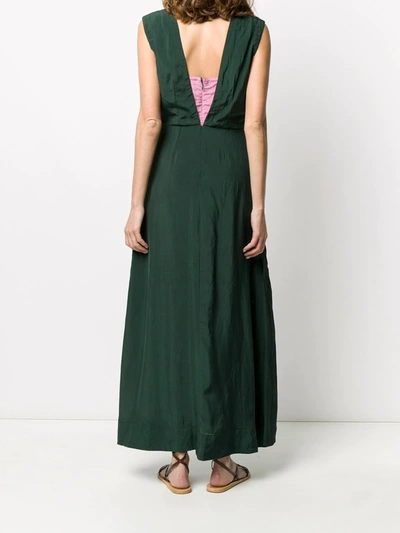 Shop Colville Layered-look Maxi Dress In Green