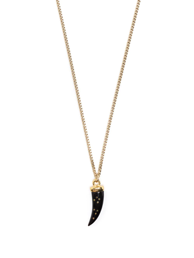 Shop Isabel Marant Horn-detail Necklace In Gold