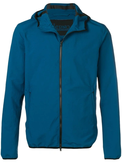 Shop Herno Hooded Jacket In Blue