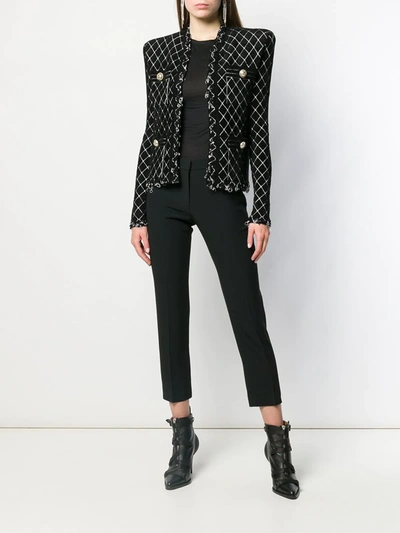 Alexander Mcqueen Split-detail Tailored Trousers In Black