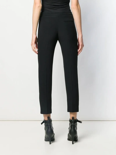 Alexander Mcqueen Split-detail Tailored Trousers In Black