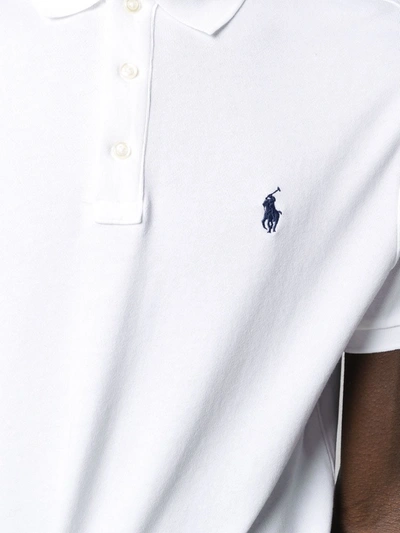Polo Ralph Lauren Slim Fit White Polo Shirt With Classic Collar And Pony Embroidery On The Front In Cotton Piquet Man