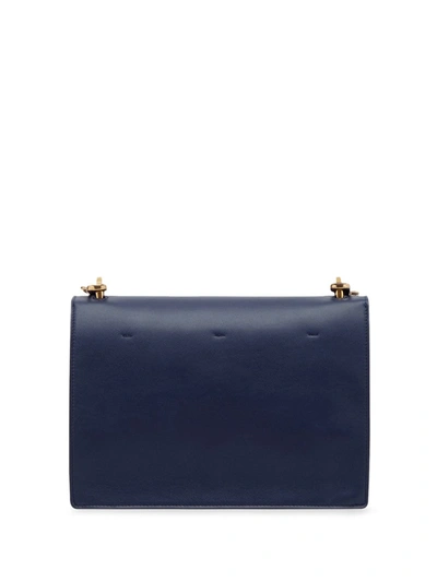 Shop Fendi Kan U Shoulder Bag In Blue