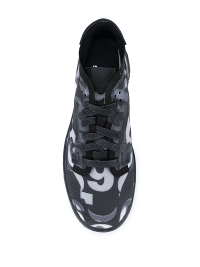 Comme Des Garçons Black Nike Edition Dunk Low Sneakers In Black ,grey